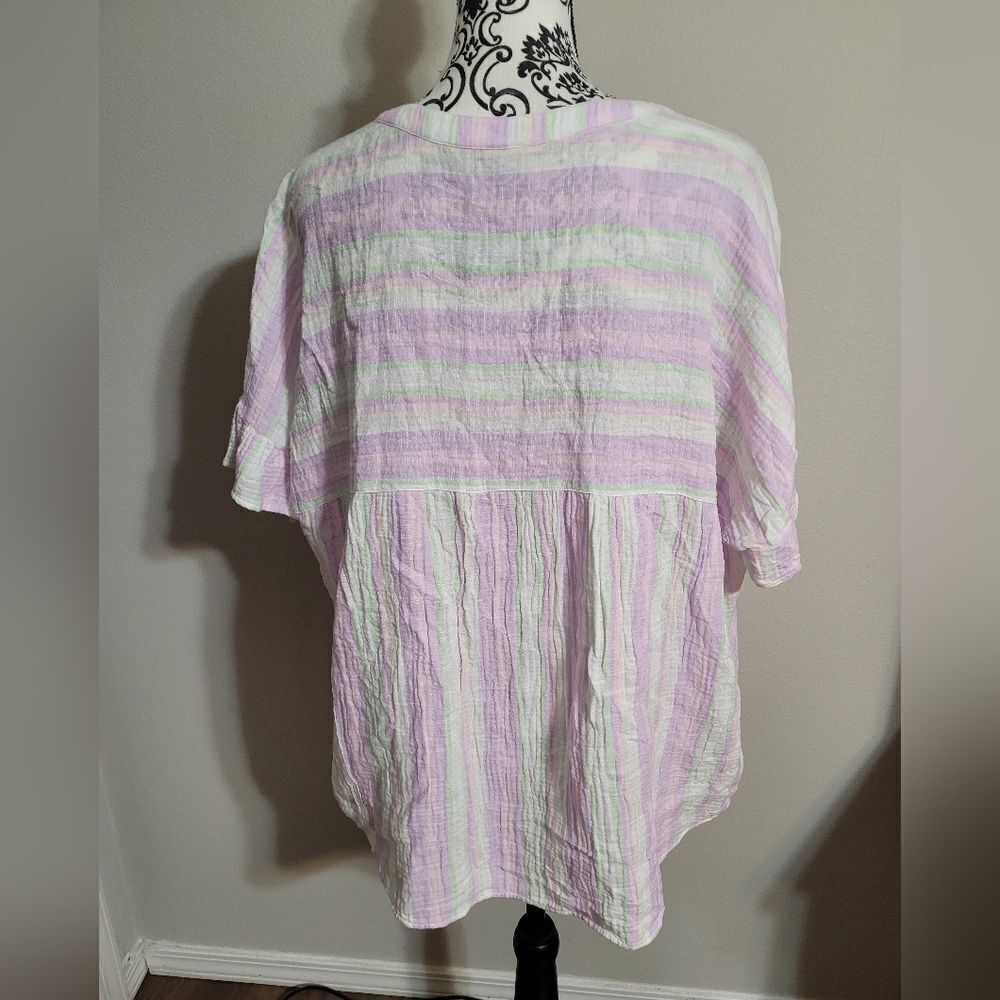 Ruby rd. Pastel striped top - Picture 4 of 6